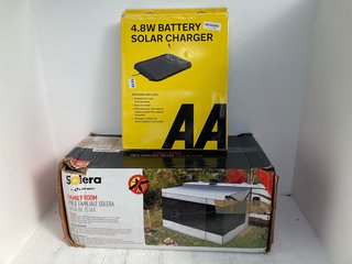 AA 4.8W BATTERY SOLAR CHARGER TO ALSO INCLUDE SOLERA BY LIPPERT FAMILY ROOM AWNING: LOCATION - E13