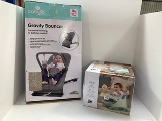 MAMAS & PAPAS 3-IN-1 BABY BUG CHAIR IN GREEN TO ALSO INCLUDE BABYLO GRAVITY BOUNCER IN GREY: LOCATION - WH7