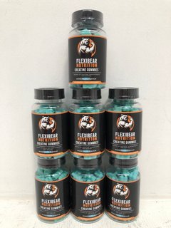 7 X FLEXIBEAR NUTRITION CREATINE GUMMIES IN MIXED FRUIT FLAVOUR - BBE 18.12.2025 - COMBINED RRP £160.93: LOCATION - H14