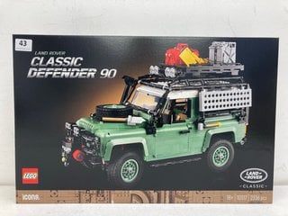 LEGO ICONS CLASSIC LAND ROVER DEFENDER 90 SET - MODEL 10317 - RRP £209: LOCATION - BOOTH