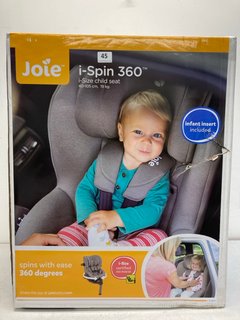 JOIE I-SPIN 360 I-SIZE CHILD'S CAR SEAT IN COAL(SEALED) - RRP £250: LOCATION - BOOTH