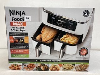 NINJA FOODI MAX DUAL-ZONE 9.5 LITRE AIR FRYER IN WHITE(SEALED) - MODEL AF400UKWH - RRP £249: LOCATION - BOOTH