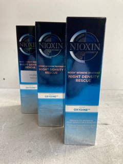 3 X NIOXIN 70ML NIGHT DENSITY RESCUE INTENSIVE TREATMENT SERUM - COMBINED RRP £182.25: LOCATION - WH1