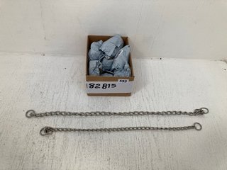 QTY OF 2 PACK TRAINING DOG LEAD CHAINS IN VARIOUS SIZES: LOCATION - H7