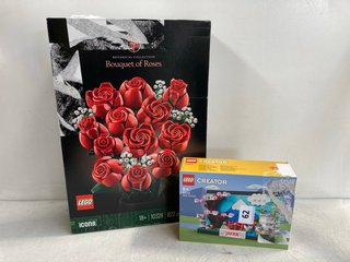 LEGO ICONS BOUQUET OF ROSES SET - MODEL: 19382 TO ALSO INCLUDE LEGO CREATOR JAPAN POSTCARD SET - MODEL: 40713: LOCATION - WH1