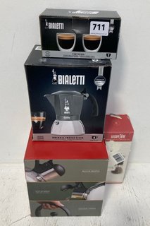 4 X ASSORTED KITCHEN ITEMS TO INCLUDE LA CAFETIERE 1.3 LITRE WHISTLING KETTLE IN STAINLESS STEEL: LOCATION - H1