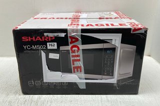 SHARP YC-MS02 20 LITRE MICROWAVE OVEN IN SILVER: LOCATION - G3