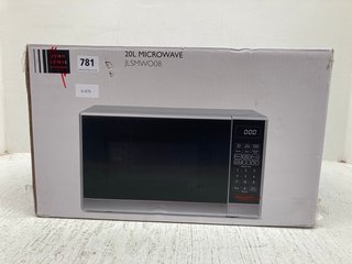 JOHN LEWIS & PARTNERS 20 LITRE MICROWAVE IN SILVER - MODEL: JLSMWO08: LOCATION - G5