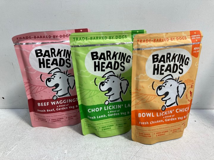 John Pye Auctions 2 X BOXES OF BARKING HEADS VARIETY PACK WET DOG