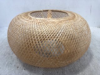 LA REDOUTE WOVEN ROUND LAMP SHADE IN NATURAL: LOCATION - BR5