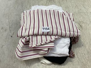5 X ASSORTED WOMENS CLOTHING ITEMS TO INCLUDE STRIPE LONG SLEEVE BLOUSE IN WHITE/PINK - UK 12: LOCATION - BR9