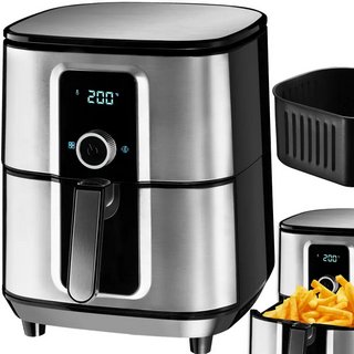 8 IN 1 10.2L 1800W SINGLE DRAWER AIR FRYER IN SILVER - RRP £194.00: LOCATION - BR10