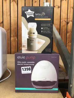 TOMMEE TIPPEE LETS GO PORTABLE BOTTLE WARMER TO ALSO INCLUDE ELVIE PUMP ULTRA QUIET WEARABLE ELECTRIC BREAST PUMP: LOCATION - AR1