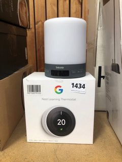 GOOGLE LEARNING THERMOSTAT IN WHITE TO ALSO INCLUDE BEURER WAKE UP LIGHT: LOCATION - AR3