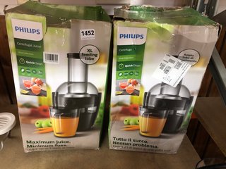 2 X PHILIPS 2L CENTRIFUGAL JUICERS: LOCATION - AR3