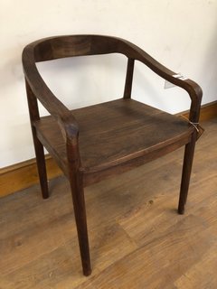 NKUKU ANBU ACACIA DINING CHAIR IN WASHED WALNUT RRP - £275: LOCATION - A2