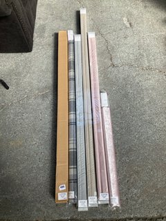 6 X ASSORTED ROLLER BINDS TO INCLUDE MINK 150 X 150CM: LOCATION - B5T