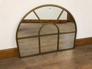 NKUKU IMOMA IRON OVERMANTEL ARCH MIRROR IN BRASS RRP - £375: LOCATION - A3