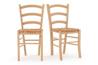 LA REDOUTE SET OF 2 PERRINE COUNTRY-STYLE CHAIRS. RRP - £145: LOCATION - A3