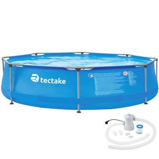 SWIMMING POOL ROUND WITH PUMP 300 X 76CM BLUE - RRP £149: LOCATION - A6