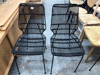 LA REDOUTE SET OF 2 MALU CHAIRS IN WOVEN KABU RRP - £350: LOCATION - A3