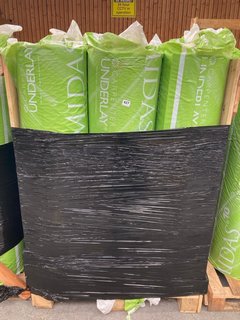 PALLET OF 8 X ROLLS OF MIDAS 10 CARPENTER UNDERLAY 11M X 1.37M X 10MM 120M2 IN TOTAL - TOTAL COMBINED RRP £414: LOCATION - B1 (KERBSIDE PALLET DELIVERY)