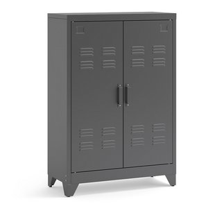 LA REDOUTE HIBA LOW METAL CABINET WITH TWO DOORS. RRP - £295: LOCATION - A3