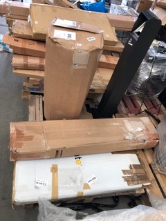 PALLET OF ASSORTED ITEMS TO INCLUDE OUTDOOR FREE STANDING ASHCAN IN BLACK: LOCATION - B9 (KERBSIDE PALLET DELIVERY)