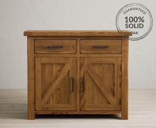 COUNTRY RUSTIC/BRANTHAM RUSTIC SOLID OAK SMALL SIDEBOARD - RRP £349: LOCATION - C3