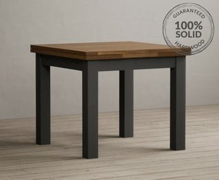 HAMPSHIRE/ROMNEY 3FTX3FT PAINTED EXT DINING TABLE - CHARCOAL - RRP £649: LOCATION - C4