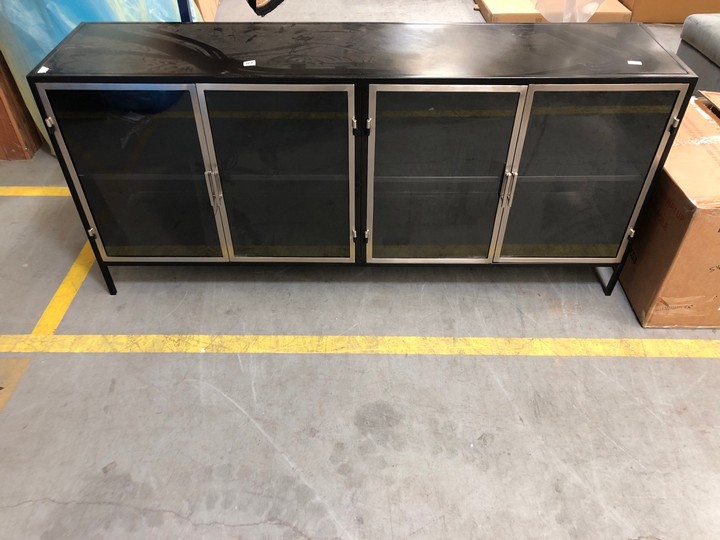 John Pye Auctions KILKENNY SIDEBOARD IN BLACK SILVER WITH GLASS DOOR