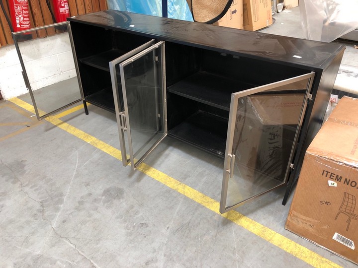 John Pye Auctions KILKENNY SIDEBOARD IN BLACK SILVER WITH GLASS DOOR