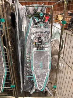 QTY OF ASSORTED IRONING BOARDS TO INCLUDED MINKY ERGO BLACK & GREEN IRONING BOARD ( CAGE NOT INCLUDE ): LOCATION - B8 (KERBSIDE PALLET DELIVERY)