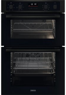 ZANUSSI INTEGRATED DOUBLE ELECTRIC OVEN : MODEL ZKCNA7KN - RRP £588: LOCATION - B2