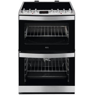 AEG 60CM ELECTRIC COOKER WITH INDUCTION HOB: MODEL CIB6732ACM - RRP £919: LOCATION - B2