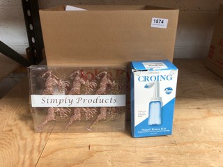QTY OF ASSORTED HOUSEHOLD ITEMS TO INCLUDE CRONING NASAL RINSE KIT: LOCATION - H4