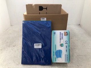 QTY OF ASSORTED HOUSEHOLD ITEMS TO INCLUDE DISPOSABLE SURGICAL MASKS: LOCATION - H3