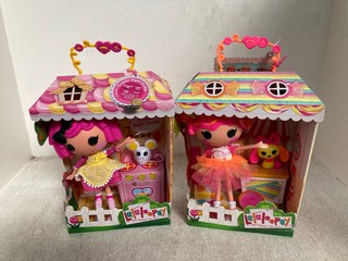2 X LALALOOPSY DOLLS TO INCLUDE 'SWEETIE CANDY RIBBON' AND 'CRUMBS SUGAR COOKIE': LOCATION - E6