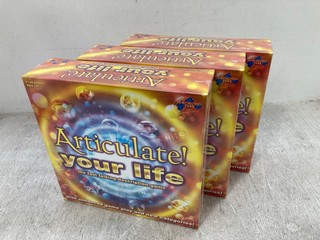 3 X 'ARTICULATE! YOUR LIFE' BOARD GAME: LOCATION - E7