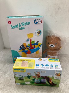 3 X 'THE BABY CLUB' BABY BEAR TEDDY AND SAND & WATER TABLE: LOCATION - E7
