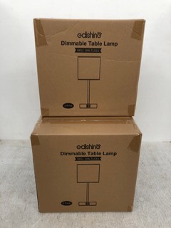 3 X EDISHINE DIMMABLE TABLE LAMP (2 PACK): LOCATION - E14