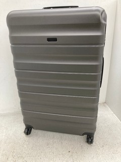JOHN LEWIS & PARTNERS ANYDAY HARD-SHELL SUITCASE IN DARK GREY: LOCATION - E17