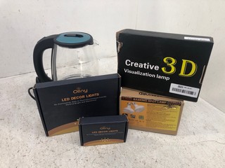 5 X ASSORTED ITEMS TO INCLUDE CREATIVE 3D VISUALIZATION LAMP: LOCATION - F7