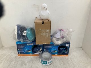 QTY OF ASSORTED ITEMS TO INCLUDE PABOBO UNDERWATER EFFECTS PROJECTORS & BABIES CSOFT/HARD PLAY TOY WITH SOUND: LOCATION - BR3