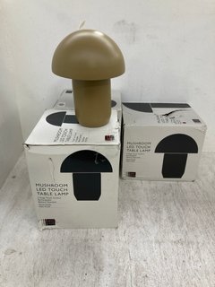 3 X JOHN LEWIS & PARTNERS MUSHROOM LED TOUCH LAMPS: LOCATION - BR3