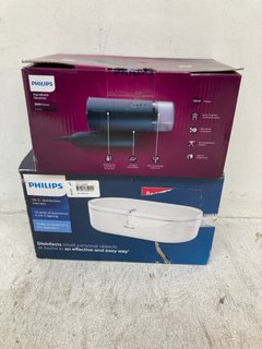 2 X ASSORTED PHILIPS ITEMS TO INCLUDE UV-C DISINFECTION MINI BOX & HANDHELD STEAMER: LOCATION - BR3