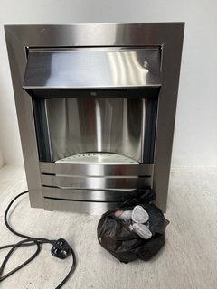 SMALL ELECTRIC FIRE WITH DECORATIVE STONE: LOCATION - BR10