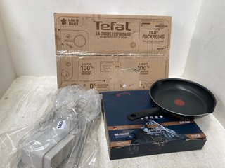 QTY OF ASSORTED ITEMS TO INCLUDE TEFAL NON STICK FRYING PAN & GRANIT DIAMOND GRILL PAN: LOCATION - BR11