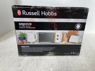 RUSSELL HOBBS 17L GROOVE WHITE MICROWAVE OVEN: LOCATION - BR11