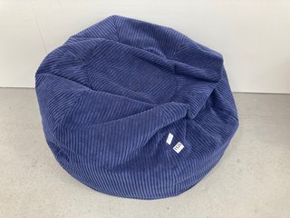 LARGE BLUE CORD FABRIC BEAN BAG: LOCATION - BR13